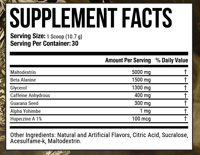 Gunslinger Pre-workout 400mg Caffeine
